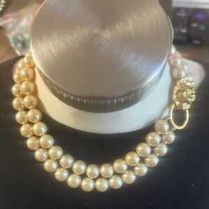 Vintage double strand pearl necklace